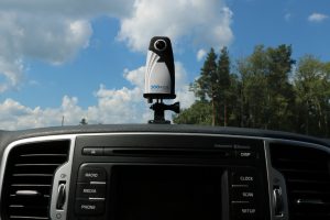 360Rize 360Penguin mounted on car dashboard